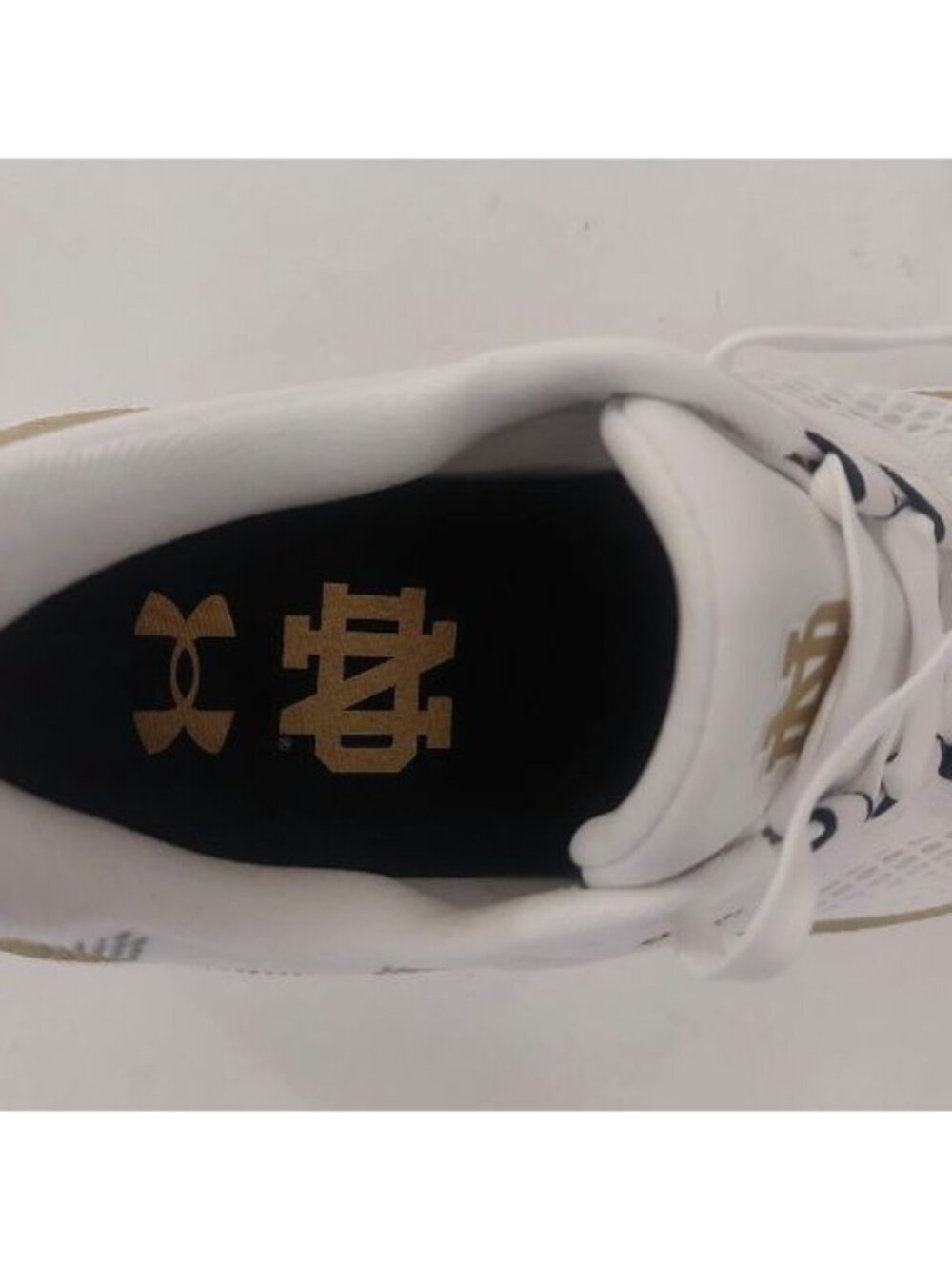 Under Armour Infinite Elite 2 Sneakers Notre Dame Fighting Irish Mens 11 White - Picture 2 of 9